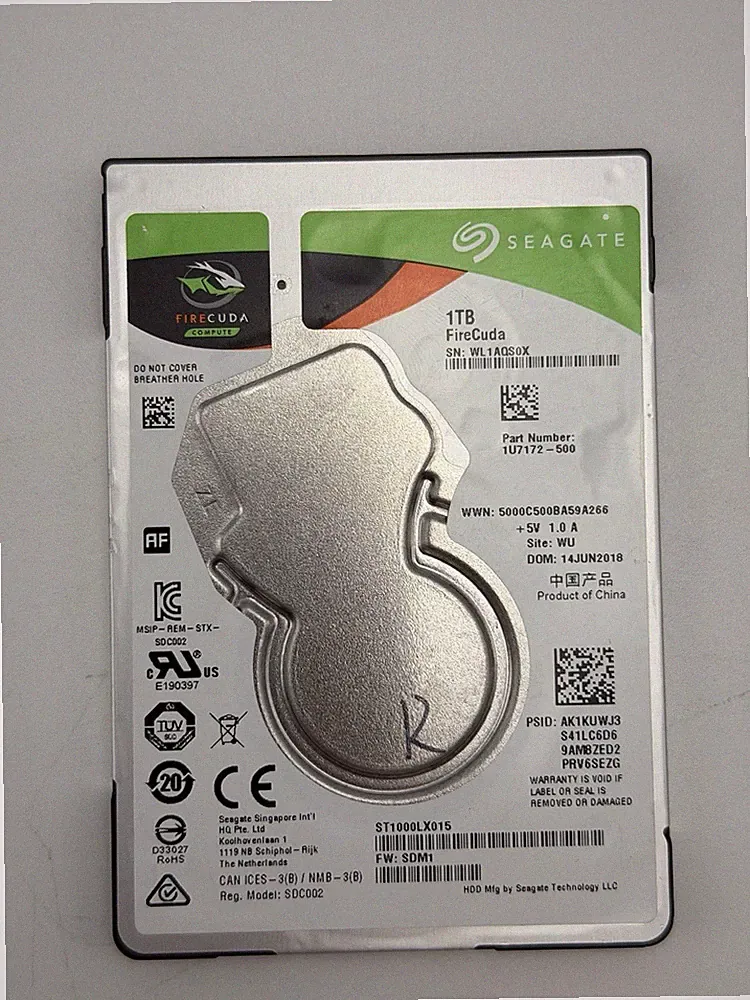 1TB (1000GB) 2.5" SATA Internal Hard Drive (HDD) - Laptop/PS4/PC,Tested, 1pcs