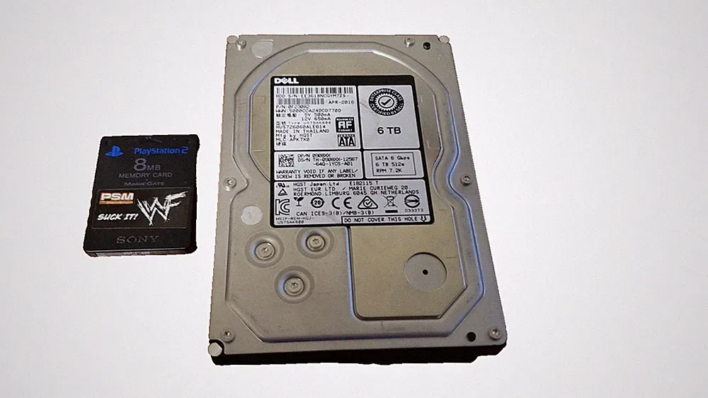6TB Hard Drive SATA 6Gb/s 3.5in Dell HUS726060ALE614 for PS2 + FMCB Card
