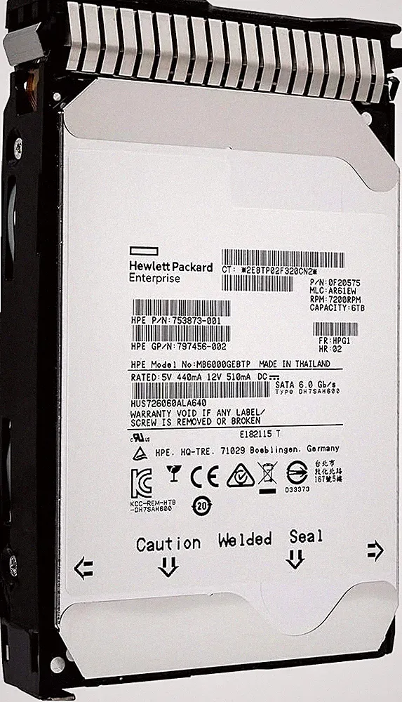 HP MB6000GEBTP HUS726060ALA640 6TB 3.5" SATA 7200 RPM Hard Drive