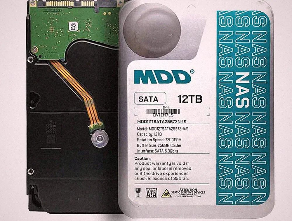 MDD 12TB 7200RPM 256MB Cache SATA 6.0Gb/s 3.5" NAS Hard Drive - 3 Year Warranty