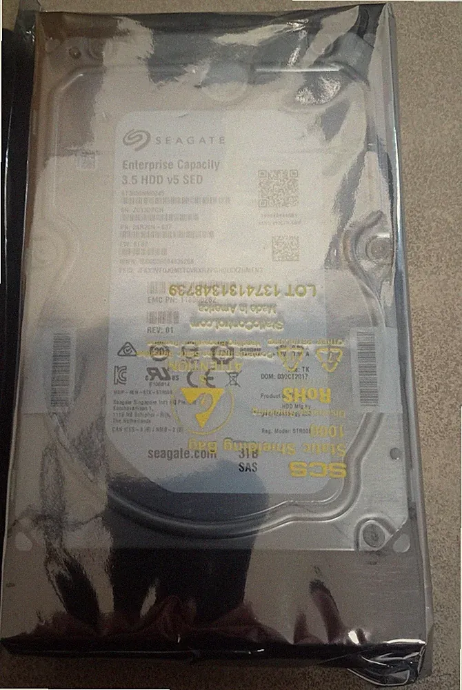 SEAGATE 3TB SAS 3.5" v5 SED Internal Hard Drive w/Dell EMC Caddy/Sled (New)