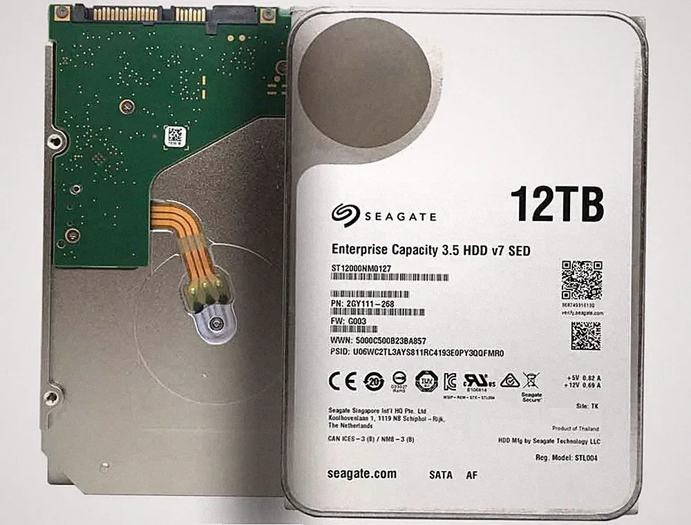 Seagate ST12000NM0127 12TB 256MB 7200RPM 3.5" SATA 6.0Gb/s Enterprise Hard Drive