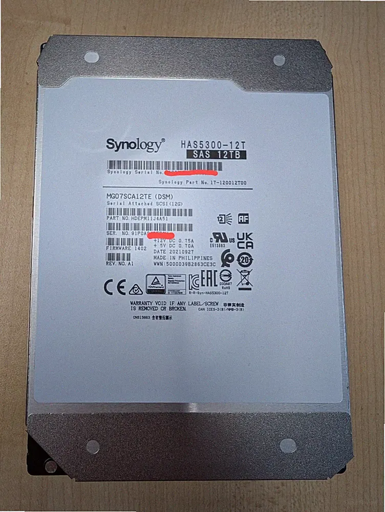 Synology HAS5300-12T Enterprise 12TB Internal SAS Hard Drive - New, Open Box