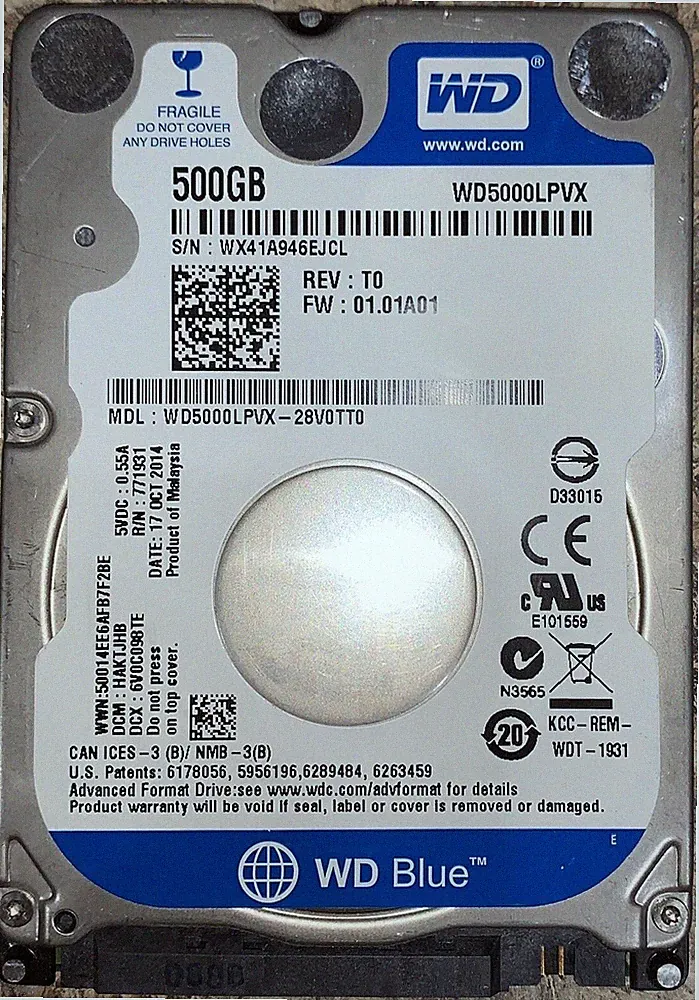 XBOX ONE Original INTERNAL HARD DRIVE 500GB REPLACEMENT WD SATA WESTERN DIGITAL