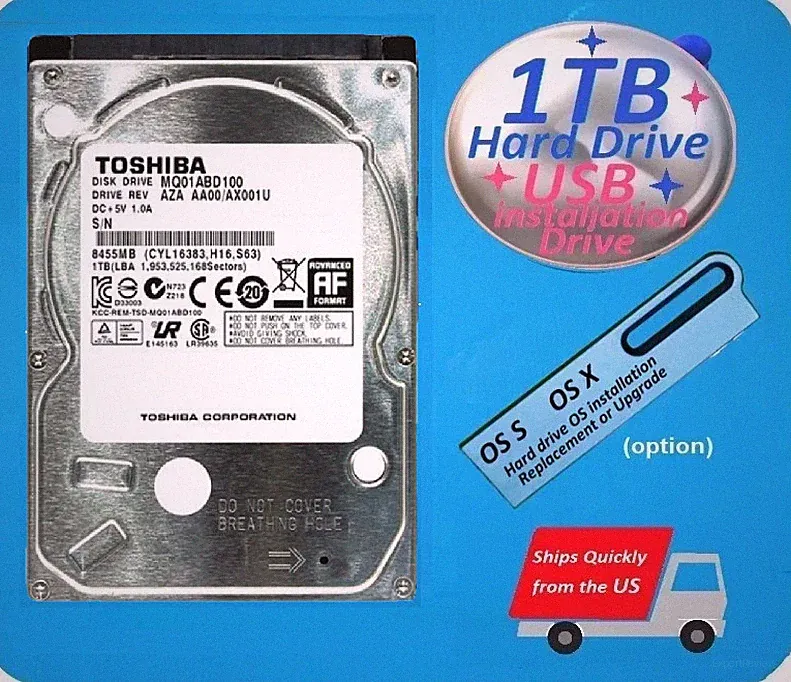Xbox One X, S, & Original 1540 1TB Internal Hard Drive with OS option HGST